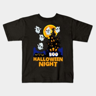 Halloween Night tee design birthday gift graphic Kids T-Shirt